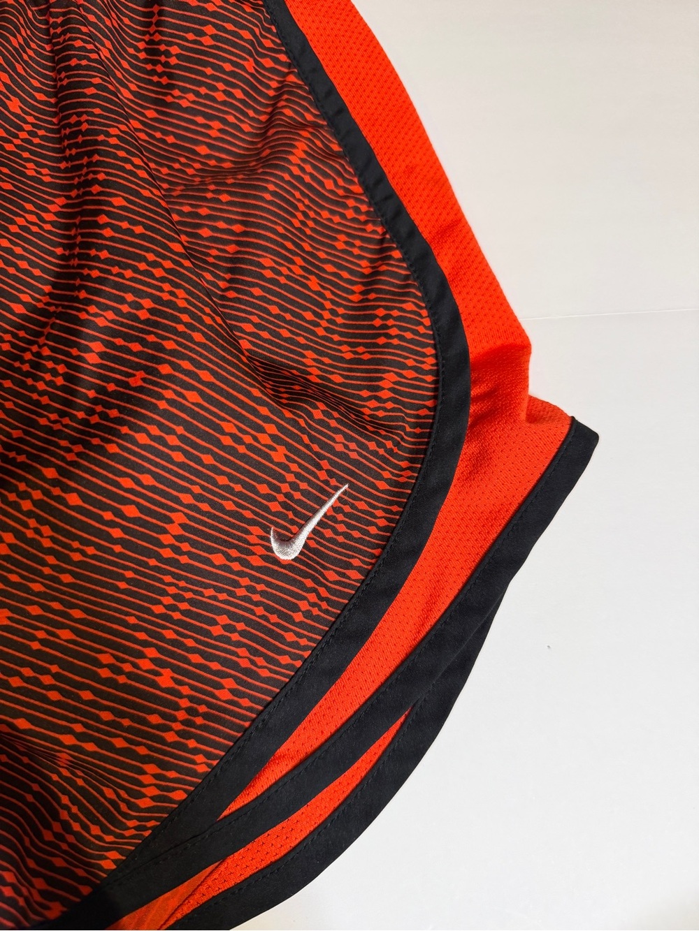 Nike Women's Red and Black Athletic Shorts - Picture 3 of 4